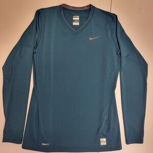 Nike Pro Long Sleeve Championship Athletes Size S Turquoise Women's Tops
